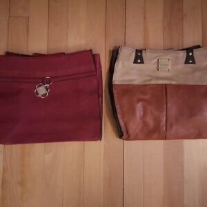 Miche Demi Shell Burgundy Dabney & Tan / Brown Kelsey Faux Leather Lined